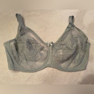 NWOT Wacoal Retro Lace light blue underwire bra 38DDD
